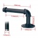 Sunmall Toilet Paper Holder Heavy Duty Industrial Iron Pipe Roll Tissue Holder Towel Racks Wall Mounted Kit Modern Electroplated Finish Black - B07GB5KG87